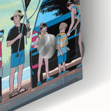 Vintage New Yorker Poster – Family Canoeing Adventure Art Print