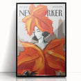 Vintage New Yorker Poster – Fashionable Leaf Dress Art Print