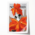 Vintage New Yorker Poster – Fashionable Leaf Dress Art Print