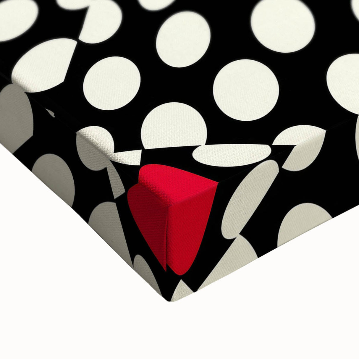 Vintage New Yorker Poster – Polka Dot Dress & Bold Red Background