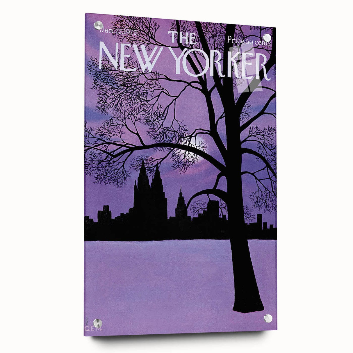 New Yorker Magazine Cover Art - Winter Cityscape Vintage Poster