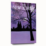 New Yorker Magazine Cover Art - Winter Cityscape Vintage Poster