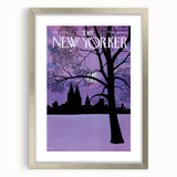 New Yorker Magazine Cover Art - Winter Cityscape Vintage Poster