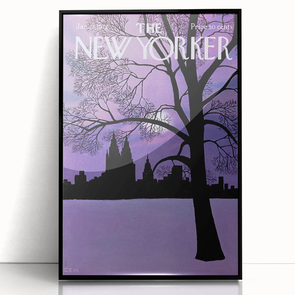 New Yorker Magazine Cover Art - Winter Cityscape Vintage Poster