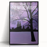 New Yorker Magazine Cover Art - Winter Cityscape Vintage Poster