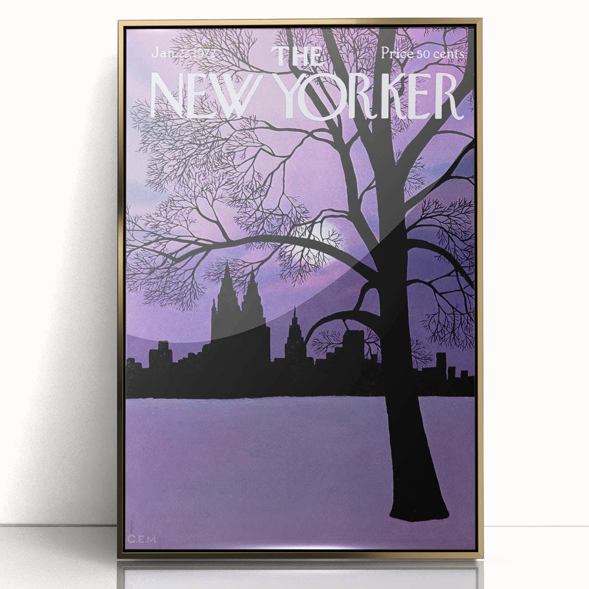 New Yorker Magazine Cover Art - Winter Cityscape Vintage Poster