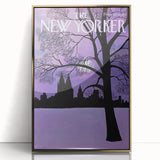 New Yorker Magazine Cover Art - Winter Cityscape Vintage Poster