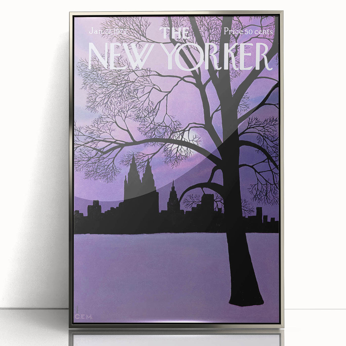 New Yorker Magazine Cover Art - Winter Cityscape Vintage Poster