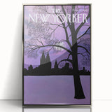 New Yorker Magazine Cover Art - Winter Cityscape Vintage Poster