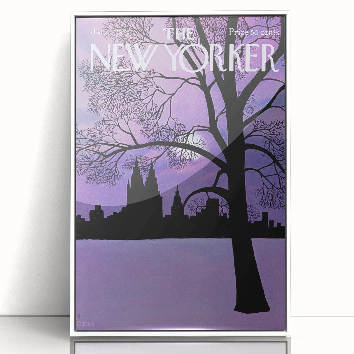 New Yorker Magazine Cover Art - Winter Cityscape Vintage Poster