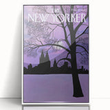 New Yorker Magazine Cover Art - Winter Cityscape Vintage Poster