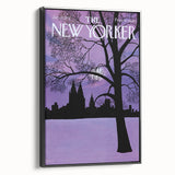 New Yorker Magazine Cover Art - Winter Cityscape Vintage Poster