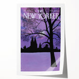 New Yorker Magazine Cover Art - Winter Cityscape Vintage Poster