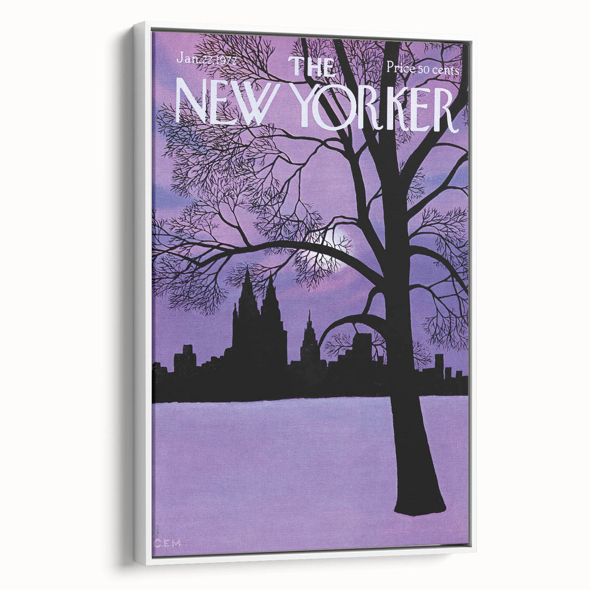 New Yorker Magazine Cover Art - Winter Cityscape Vintage Poster