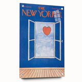 Vintage New Yorker Poster – Heart in the Window Art Print