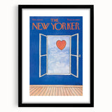 Vintage New Yorker Poster – Heart in the Window Art Print