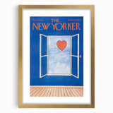 Vintage New Yorker Poster – Heart in the Window Art Print
