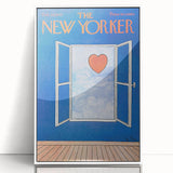 Vintage New Yorker Poster – Heart in the Window Art Print