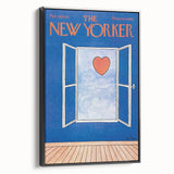 Vintage New Yorker Poster – Heart in the Window Art Print