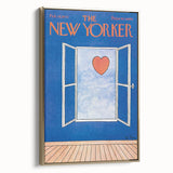 Vintage New Yorker Poster – Heart in the Window Art Print