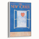 Vintage New Yorker Poster – Heart in the Window Art Print