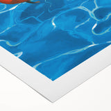 Vintage New Yorker Poster - Relaxing Dog in Pool Float