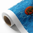 Vintage New Yorker Poster - Relaxing Dog in Pool Float