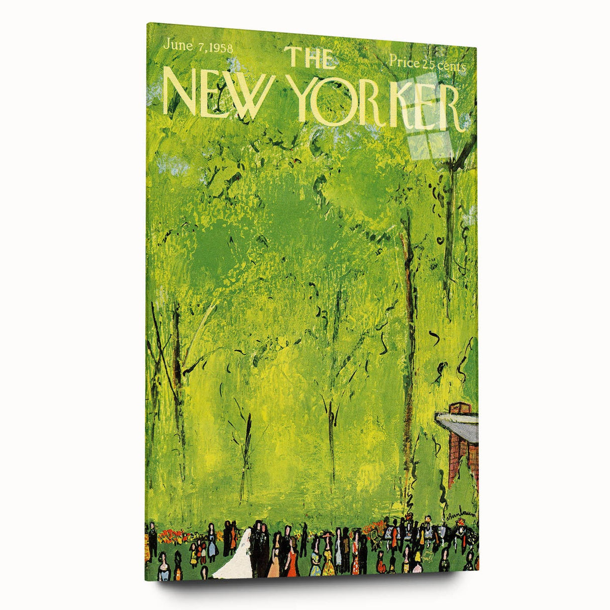 Vintage New Yorker Poster - Wedding Celebration in the Park