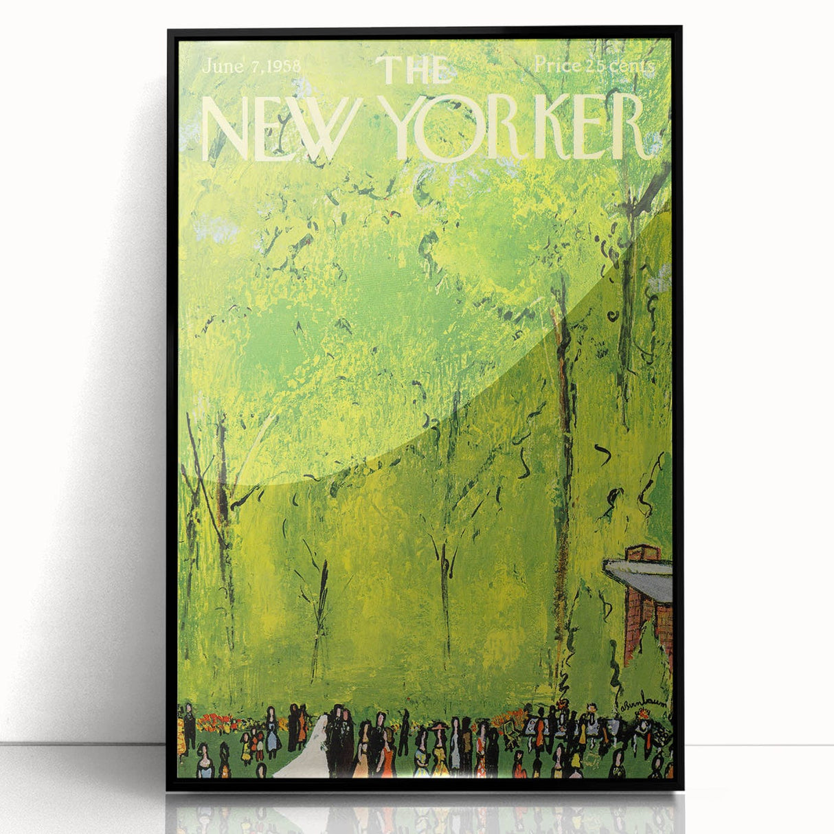 Vintage New Yorker Poster - Wedding Celebration in the Park
