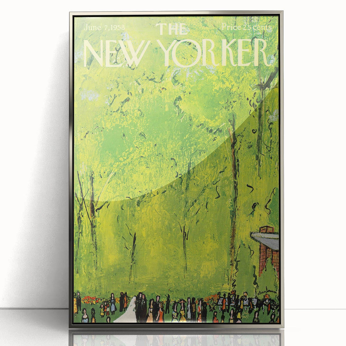 Vintage New Yorker Poster - Wedding Celebration in the Park