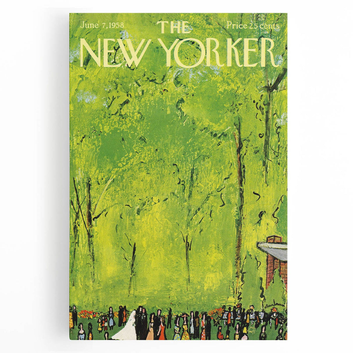 Vintage New Yorker Poster - Wedding Celebration in the Park