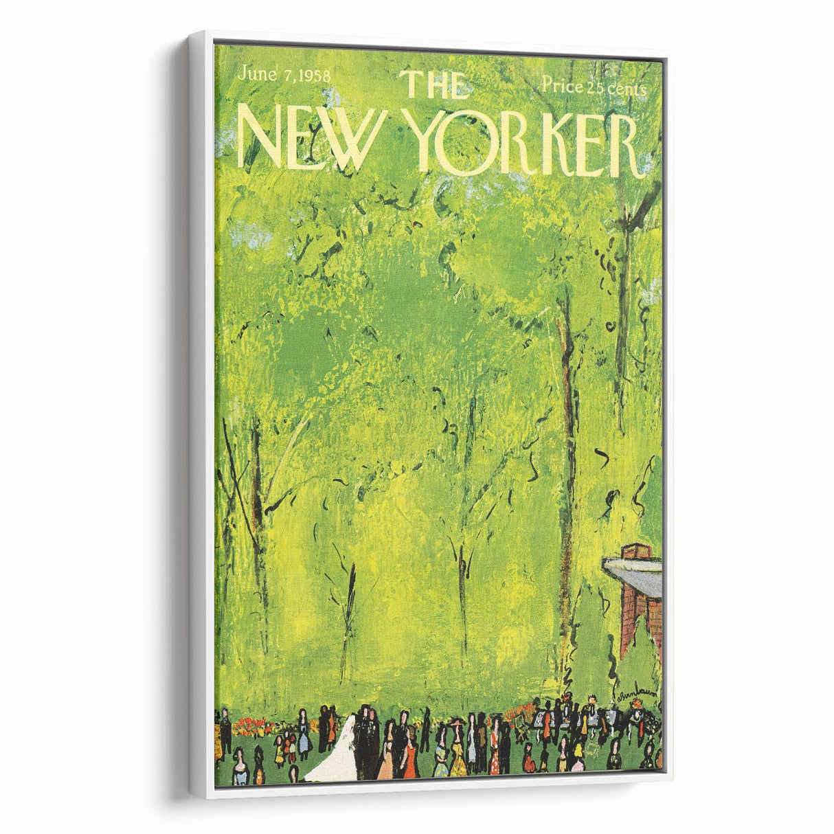 Vintage New Yorker Poster - Wedding Celebration in the Park
