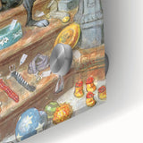 New Yorker Poster - 2012 Dog with Toys on Stairs Art Print