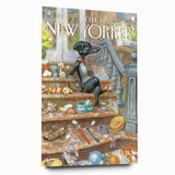 New Yorker Poster - 2012 Dog with Toys on Stairs Art Print