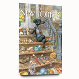 New Yorker Poster - 2012 Dog with Toys on Stairs Art Print