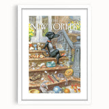 New Yorker Poster - 2012 Dog with Toys on Stairs Art Print