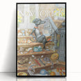 New Yorker Poster - 2012 Dog with Toys on Stairs Art Print