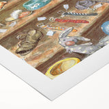 New Yorker Poster - 2012 Dog with Toys on Stairs Art Print