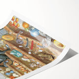 New Yorker Poster - 2012 Dog with Toys on Stairs Art Print