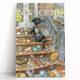 New Yorker Poster - 2012 Dog with Toys on Stairs Art Print