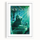 New Yorker Poster - 2011 Lion Statue in Waterfall Art Print