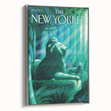 New Yorker Poster - 2011 Lion Statue in Waterfall Art Print