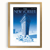 New Yorker Poster - 2015 Flatiron Building in Snow Art Print