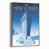 New Yorker Poster - 2015 Flatiron Building in Snow Art Print