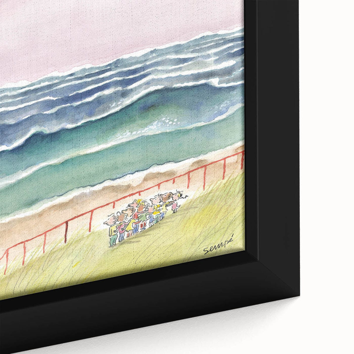 Vintage New Yorker Poster - Seaside Stroll Wall Art