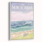 Vintage New Yorker Poster - Seaside Stroll Wall Art