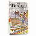 Vintage New Yorker Poster – Skiing Enthusiasts, 1980 Edition