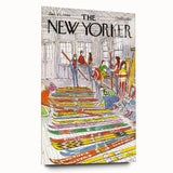 Vintage New Yorker Poster – Skiing Enthusiasts, 1980 Edition