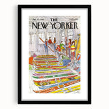 Vintage New Yorker Poster – Skiing Enthusiasts, 1980 Edition