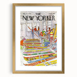 Vintage New Yorker Poster – Skiing Enthusiasts, 1980 Edition